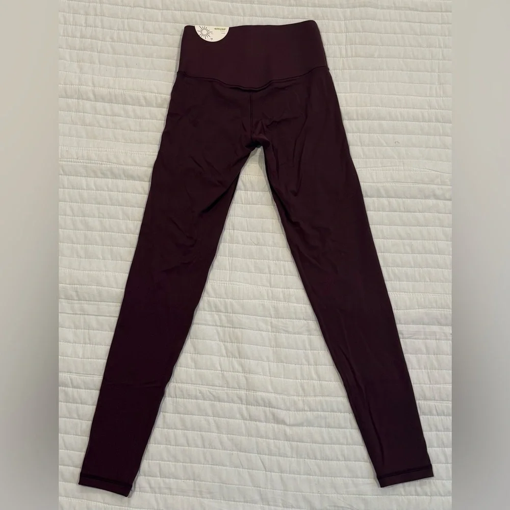 NWT Aerie Offline Real Me Xtra 7/8 Legging Burgundy Sz XS - Picture 4 of 9